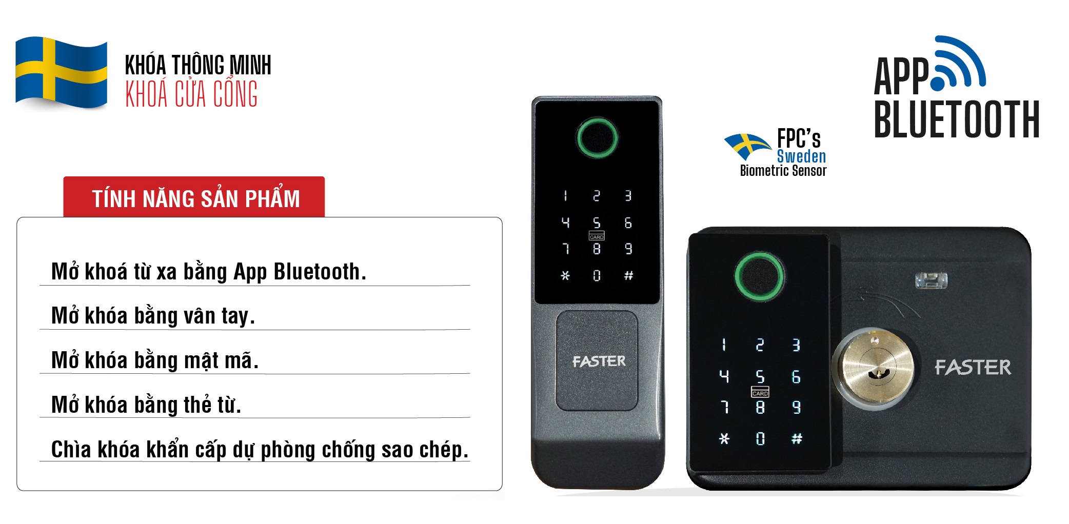 Khóa cửa cổng FS M01