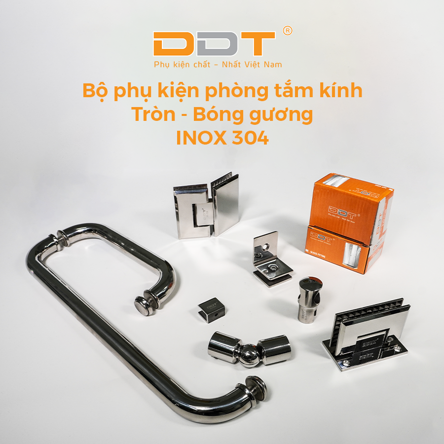 Bộ phụ kiện phòng tắm kính tròn DDT