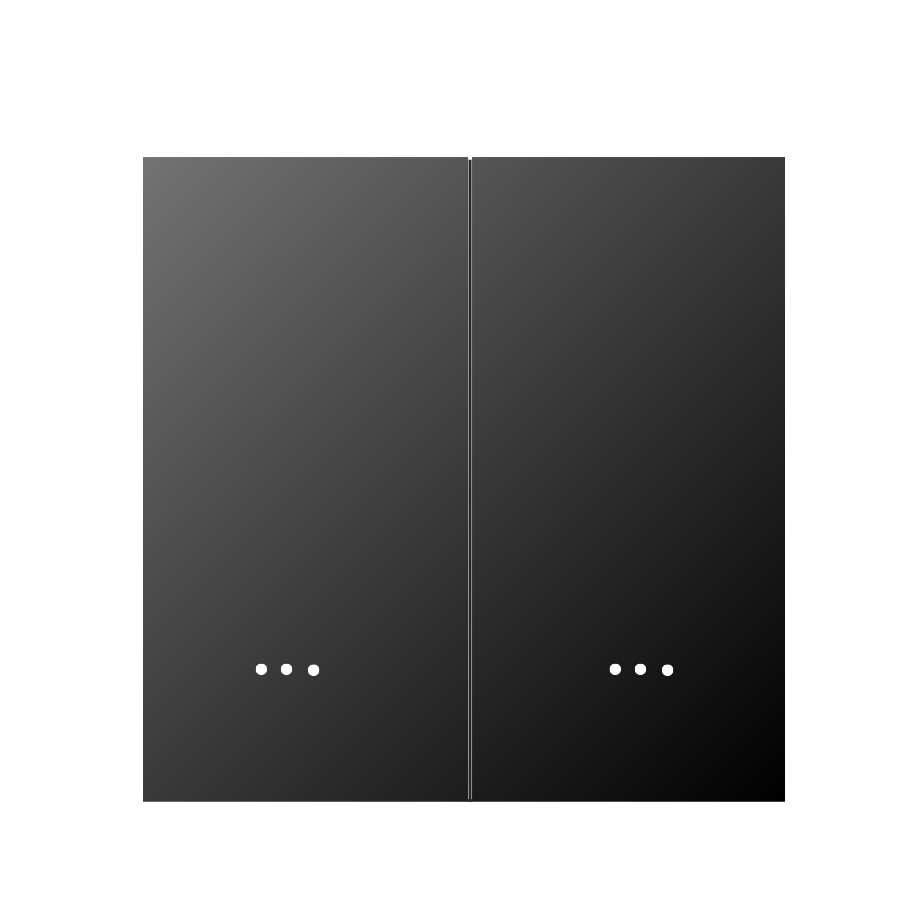 Công tắc cơ thông minh vuông 2 nút Zigbee màu đen