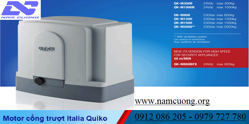 Moto cổng lùa QUYKO Italia