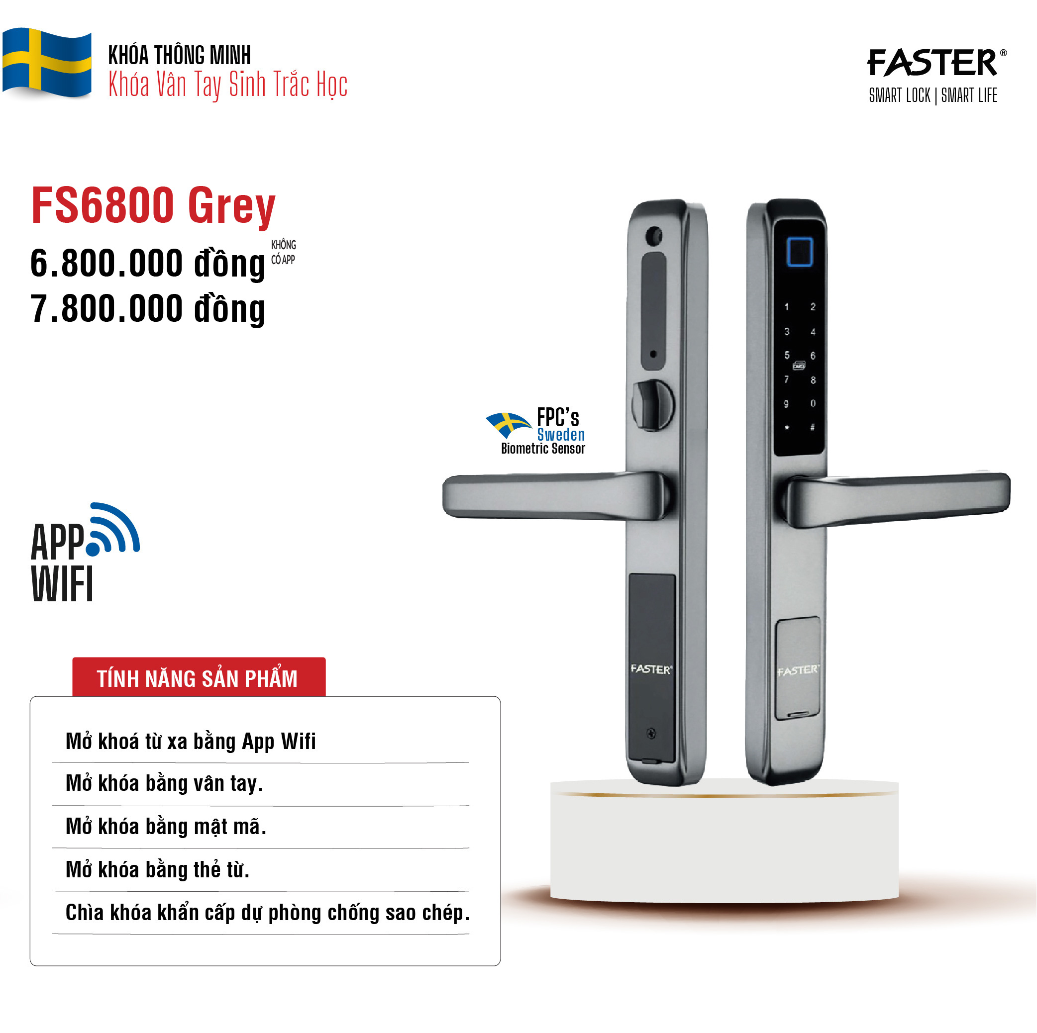 KHóa cửa nhôm FS6800